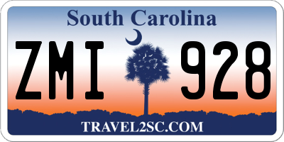 SC license plate ZMI928