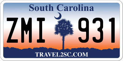 SC license plate ZMI931