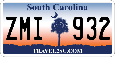 SC license plate ZMI932