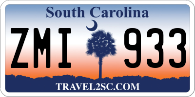 SC license plate ZMI933