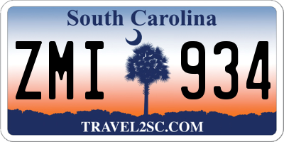 SC license plate ZMI934
