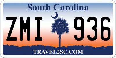 SC license plate ZMI936