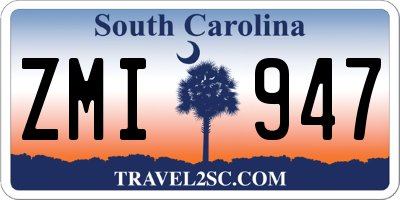 SC license plate ZMI947