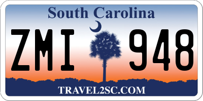 SC license plate ZMI948