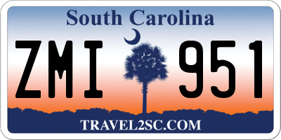 SC license plate ZMI951