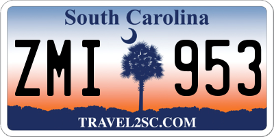 SC license plate ZMI953