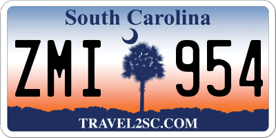SC license plate ZMI954