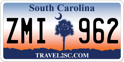 SC license plate ZMI962