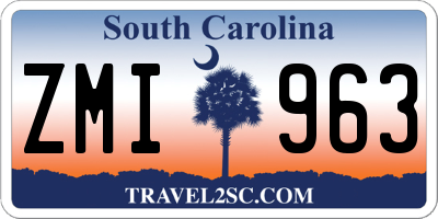 SC license plate ZMI963