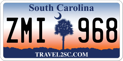 SC license plate ZMI968