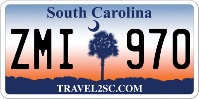 SC license plate ZMI970