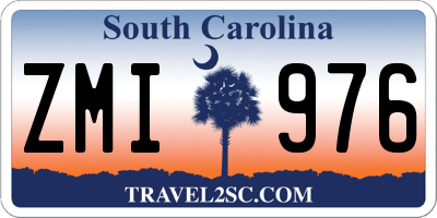 SC license plate ZMI976