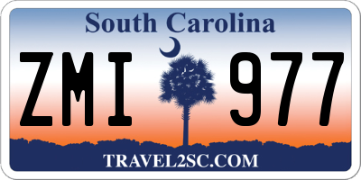 SC license plate ZMI977