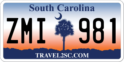 SC license plate ZMI981