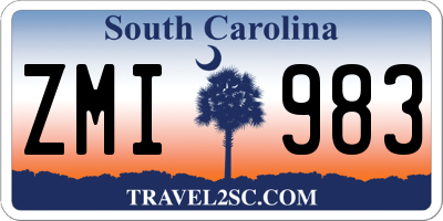 SC license plate ZMI983