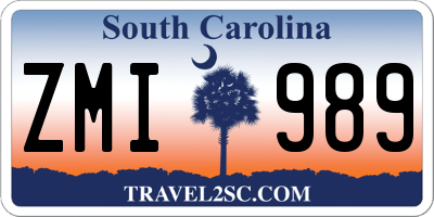 SC license plate ZMI989