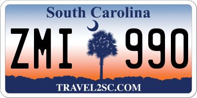 SC license plate ZMI990