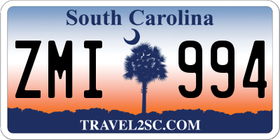 SC license plate ZMI994