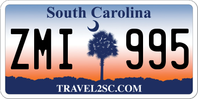 SC license plate ZMI995