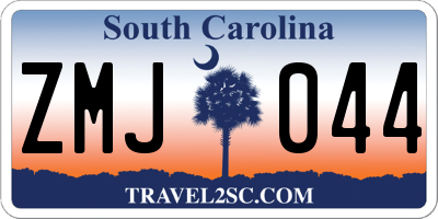 SC license plate ZMJ044