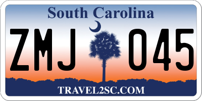 SC license plate ZMJ045