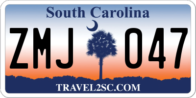 SC license plate ZMJ047