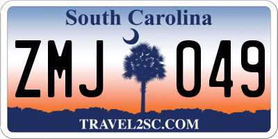 SC license plate ZMJ049