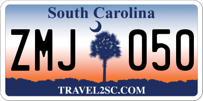 SC license plate ZMJ050