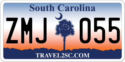 SC license plate ZMJ055