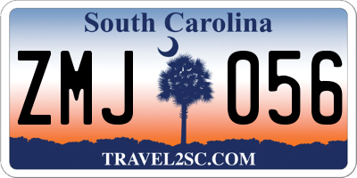 SC license plate ZMJ056