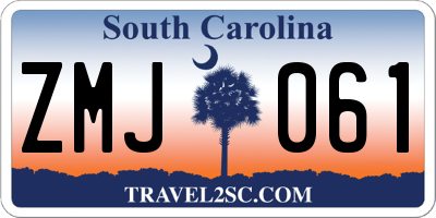 SC license plate ZMJ061