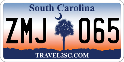 SC license plate ZMJ065