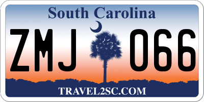 SC license plate ZMJ066