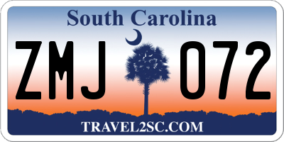 SC license plate ZMJ072