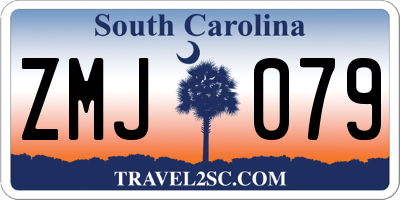 SC license plate ZMJ079