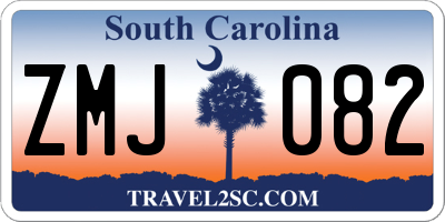 SC license plate ZMJ082