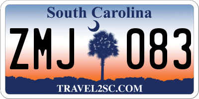 SC license plate ZMJ083