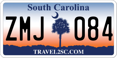 SC license plate ZMJ084