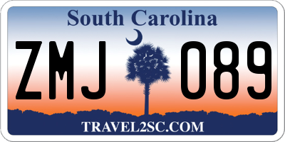 SC license plate ZMJ089