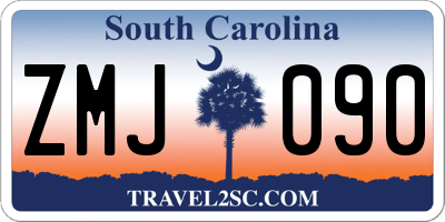 SC license plate ZMJ090