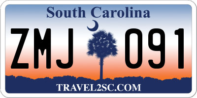 SC license plate ZMJ091
