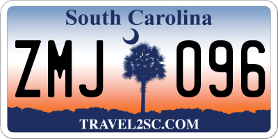 SC license plate ZMJ096