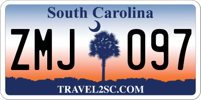 SC license plate ZMJ097
