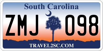SC license plate ZMJ098