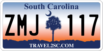 SC license plate ZMJ117