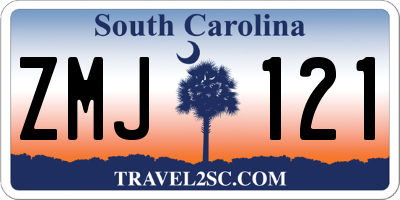 SC license plate ZMJ121