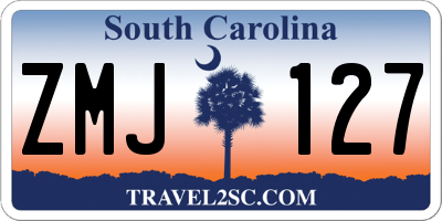 SC license plate ZMJ127