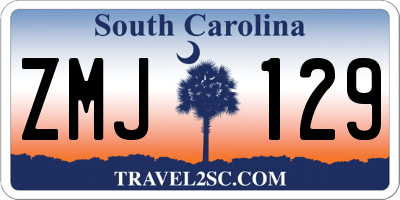 SC license plate ZMJ129
