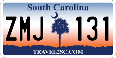 SC license plate ZMJ131