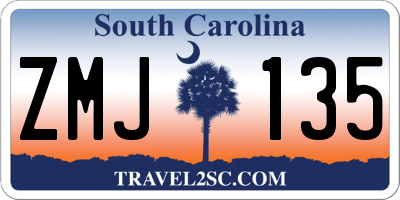 SC license plate ZMJ135